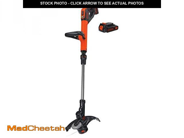 Lot 74-12167159 - BLACK+DECKER 20V MAX Cordless String Trimmer and Edger, 12 Inch Weed Eater, 2-Speed Control Weed Wac...