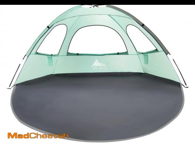 Lot 74-12310980 - NXONE Beach Tent Sun Shade Shelter for 2-3 Person with UV Protection, Extended Floor, 3 Mesh Roll Up...