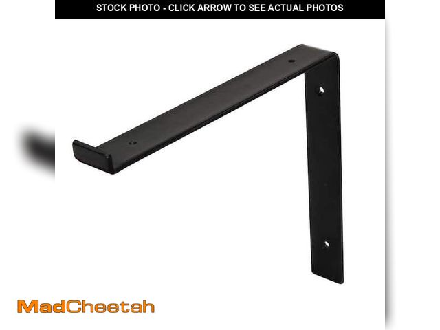 Lot 74-14370229 - *SCRATCHED* 12 in. Black Steel Shelf Bracket for Wood Shelving 8 pack *SCRATCHED*  - USED
