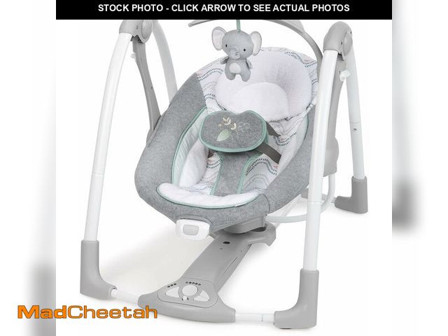 Lot 74-13844605 - Ingenuity ConvertMe 2-in-1 Compact Portable Automatic Baby Swing &amp; Infant Seat, Battery-Saving V...