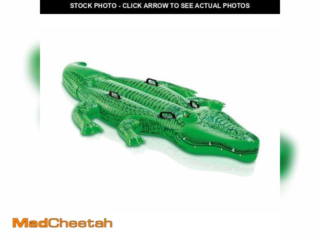 Lot 74-12713180 - INTEX Giant Gator Inflatable Pool Float: Animal Pool Toy for Kids Ã¢â¬â 2 Heavy-Duty Handles Ã¢â...