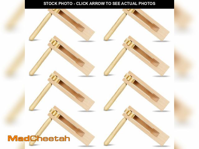 Lot 74-14143803 - 4 Pcs Mexicans Noise Ratchet Wooden Noise Maker Spinning Ratchet Spinning Rattle Mexican Toy Traditi...