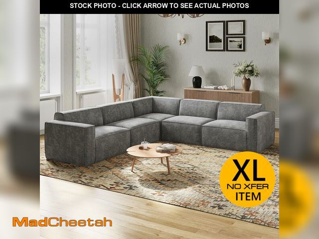 Lot 74-14610682 - Novilla 109" Modular Sectional Sofa, No Assembly Cloud Sectional Couch with Smarts CoilÃ Support, C...
