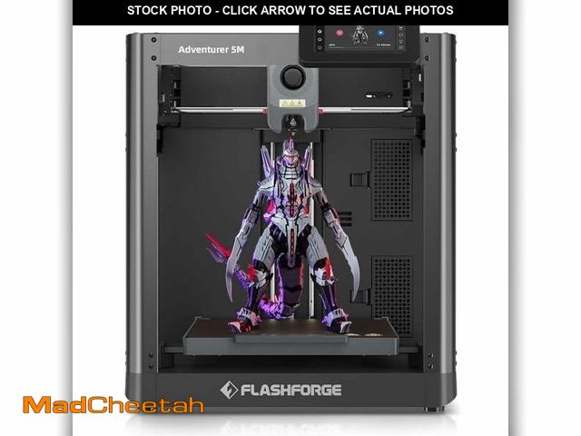 Lot 74-13053973 - Flashforge Adventurer 5M 3D Printer, 600mm/s High Speed Printing &amp; Screen, 1 Count, 8.7 x 8.7 x ...