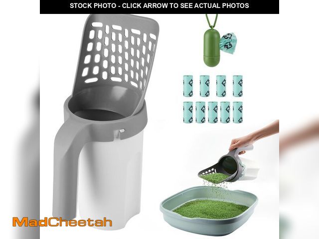 Lot 74-12710408 - Cat Litter Scooper with Holder, Cat Litter Shovel with Waste Can and Refill 135 Bags(9 Boxes of 15 B...