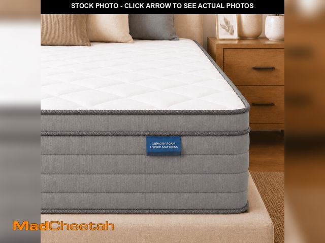 Lot 74-14287243 - Arienivo Queen Size Mattress 12" Hybrid Mattress in a Box, Cooling Gel Memory Foam and Pocket Coils,...