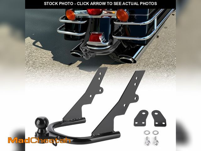 Lot 74-14265390 - Bravema Black Trailer Hitch with Ball for Harley Touring 1980-2008 Electra Glide Road King Road Glid...