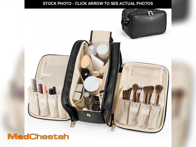 Lot 74-12221602 - Travel Makeup Bag Women's Large Capacity Cosmetic Portable Organizer Large Opening Waterproof Storag...