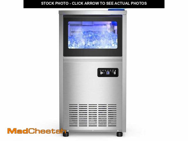 Lot 74-14076622 - *DENTED* SOZT 14.6 in. 140LBS/24H Full Size Cube Commercial Freestanding/Built-in Ice Maker in Stain...