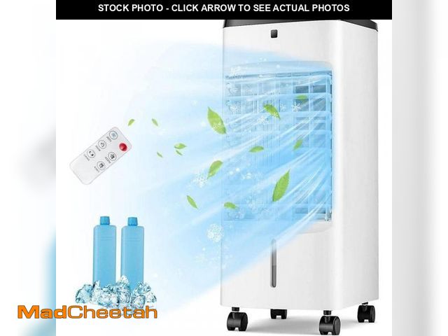 Lot 74-12032149 - Gymax 8,000 BTU Portable Air Conditioner Cools 200 Sq. Ft. with Humidifier in White - UNUSED