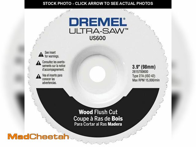 Lot 74-13001644 - Dremel Ultra-Saw 4 in. Premium Carbide Wood and Plastic Flush Cut Wheel - UNUSED