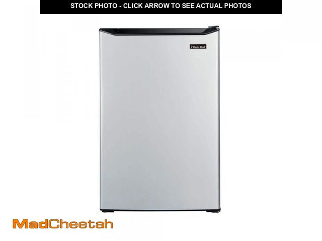 Lot 74-12397266 - Magic Chef 4.5 cu. ft. Mini Fridge with True Freezer in Stainless Look - UNUSED