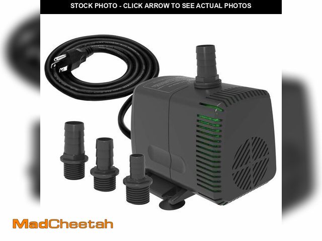 Lot 74-14061259 - Knifel Submersible Pump 880GPH (3500L/H 60W) Ultra Quiet with Over Heating Protection 10.2ft High Li...