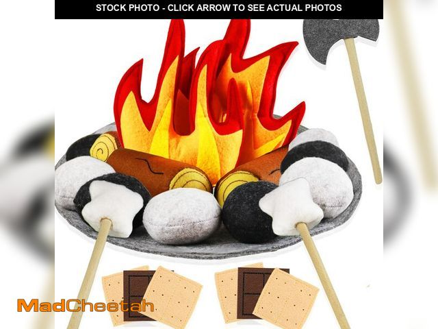 Lot 74-14143542 - 23 PCS Pretend Campfire Toys, Kids Plush Felt Play Campfire Playset Safe Fake Fire Wood Stones Toys ...
