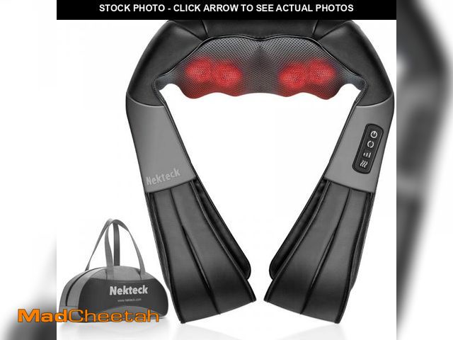 Lot 74-11554183 - Nekteck Shiatsu Neck and Back Massager with Soothing Heat, Electric Deep Tissue 3D Kneading Massage ...