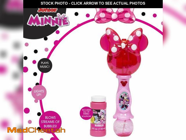 Lot 74-13962678 - Little Kids Disney Minnie Mouse Light and Sound Musical Bubble Wand, Includes Bubble Solution, Multi...