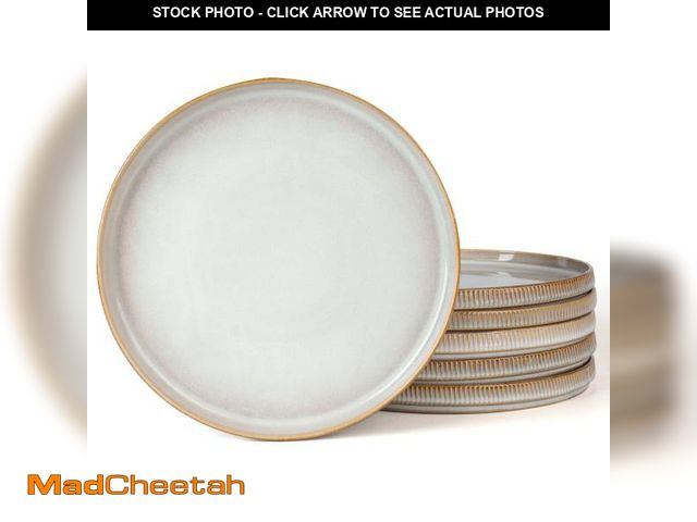 Lot 74-12114387 - famiware Star Dinner Plates for 6, 10 inches Plate Set, Scratch Resistant, Stoneware Dinnerware, Kit...