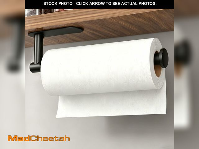 Lot 74-14207838 - DEKAVA Paper Towel Holder Under Cabinet Wall Mount for Kitchen Paper Towel, Self-Adhesive Paper Towe...