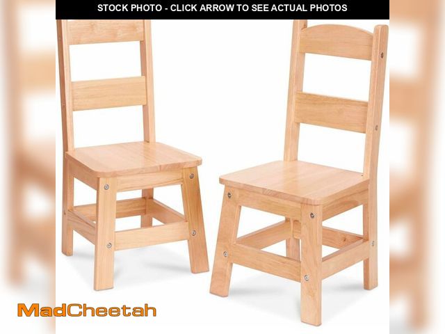Lot 74-13042278 - Melissa &amp; Doug Wooden Chairs, Set of 2 - Blonde Furniture for Playroom - UNUSED