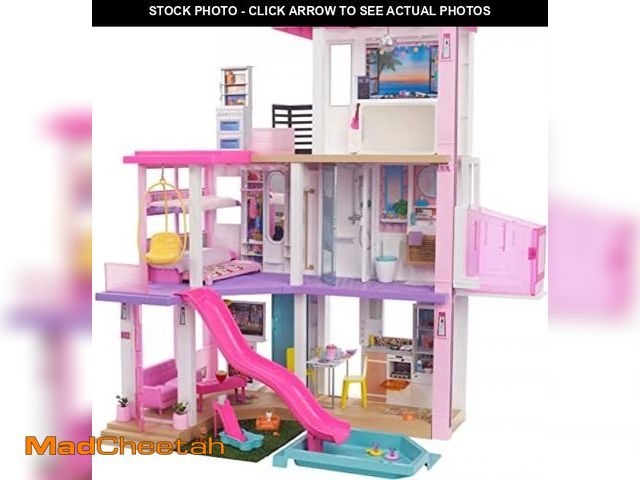 Lot 74-12170478 - Barbie Dreamhouse (3.75-ft) 3-Story Dollhouse Playset with Pool &amp; Slide, Party Room, Elevator, P...