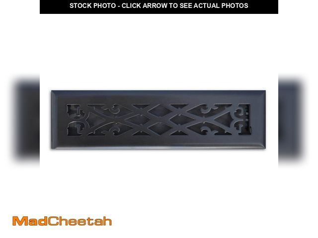 Lot 74-13692986 - Hampton Bay Elegant Scroll 2 in. x 12 in. Steel Floor Register in Matte Black - UNUSED