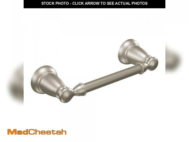 Lot 74-12531783 - MOEN Banbury Pivoting Double Post Toilet Paper Holder in Spot Resist Brushed Nickel - UNUSED