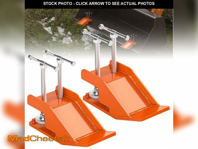 Lot 74-14347419 - 2025 New Upgraded Tractor Bucket Protector(Orange),5" Wide Skid Edge Protector, Twin-screw Ski Edge ...