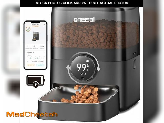 Lot 74-13367143 - oneisall Cordless WiFi Automatic Cat Feeder Tasty S2 Pro Rechargeable 100-Day Battery Operated Pet F...