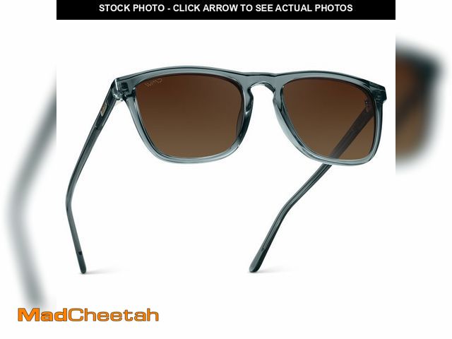 Lot 74-14341396 - WearMe Pro - Polarized Lens Square Modern Sunglasses for Men (Crystal Stone Blue/Brown Gradient Lens...