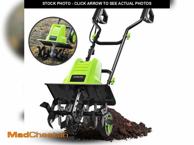 Lot 74-13060864 - Steelite 16 Inch Corded Electric Tiller,13.5-Amp Electric Tiller and Cultivator for Gardening - USED