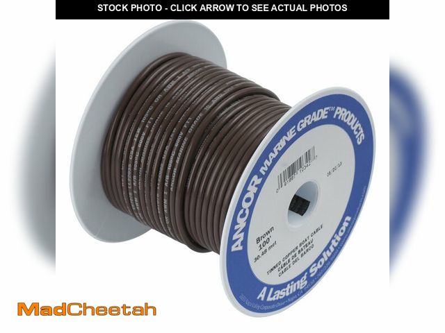 Lot 74-13712017 - Ancor 104210 Tinned Copper Wire, 14 AWG (2mm2), Brown - 100ft - UNUSED