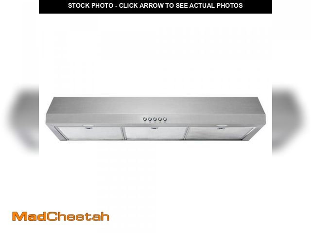 Lot 74-12146369 - Caprelo 36 in. 320 CFM Convertible Under Cabinet Range Hood in Stainless Steel with LED Lighting and...