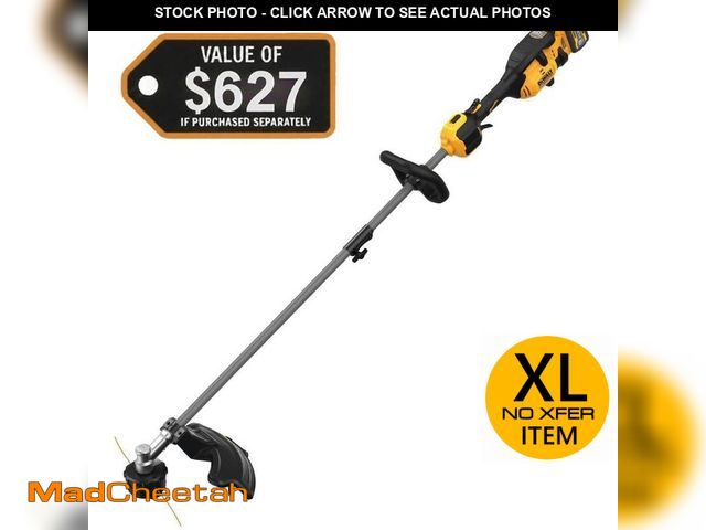 Lot 74-13496260 - DEWALT FLEXVOLT 60V MAX 17 in. Cordless Battery Powered Attachment Capable Trimmer Kit with (1) FLEX...