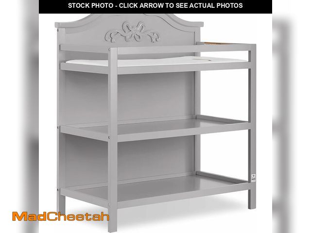 Lot 74-14289771 - Sweetpea Baby Jasmine Changing Table in Platinum Ã¢â¬â Solid New Zealand Pinewood, Safety Rails &...