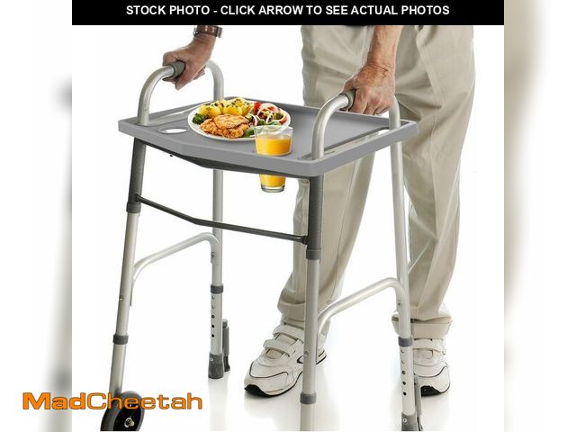 Lot 74-14067123 - Bluestone Walker Tray- Upright with Holders-Universal Table Fits Most Standard Folding Walkers-Home ...