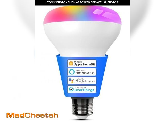 Lot 74-11853849 - Meross Smart Light Bulb, BR30 Flood WiFi LED Bulbs Compatible with Apple HomeKit, Alexa, Google Assi...