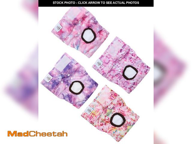 Lot 74-12305316 - CuteBone Washable Female Dog Diapers 4 Pack Reusable Doggie Heat Diapers for Period FMG04XL - UNUSED