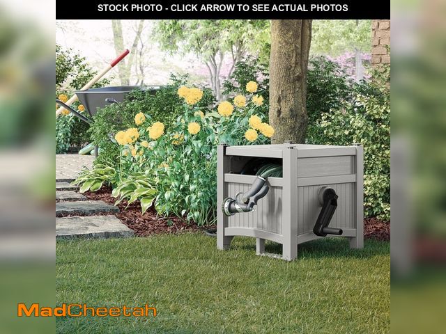 Lot 74-12585011 - Suncast 100 ft. Hose Hideaway Dove Gray - UNUSED