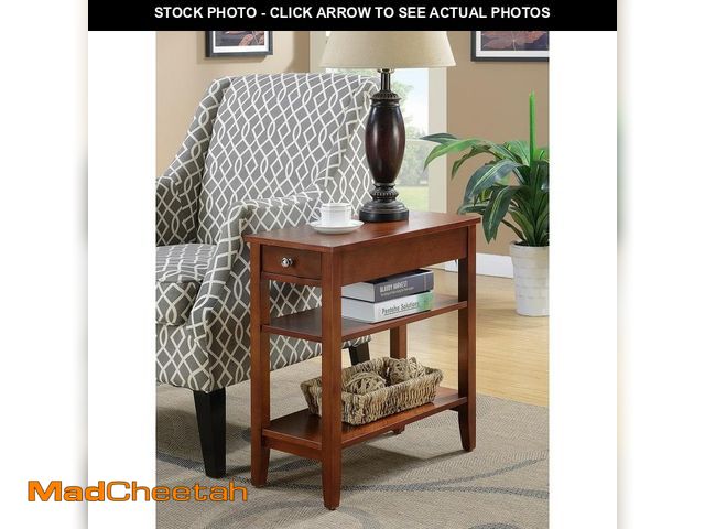 Lot 74-12746477 - Convenience Concepts American Heritage 3-Tier Mahogany End Table - UNUSED