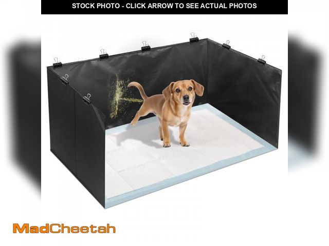 Lot 74-12435186 - Dog Litter Box with Waterproof Liner, Foldable Dog Potty Tray Pee Pad Holder for Small Medium Dogs, ...