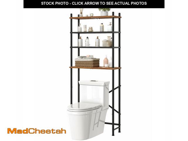 Lot 74-12701770 - HOOBRO Over The Toilet Storage, 4-Tier Over Toilet Bathroom Organizer, Freestanding Above Toilet She...