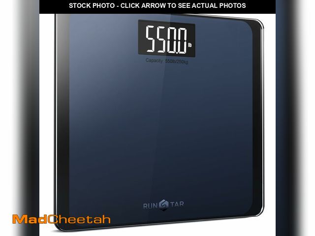 Lot 74-13565576 - 550lb Bathroom Digital Scale for Body Weight with Ultra-Wide Platform and Large LCD Display, Accurat...