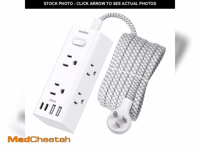 Lot 74-13564908 - 10 Ft Power Strip Surge Protector - One Beat 10ft Extension Cord with 6 Widely Outlets 4 USB Ports (...