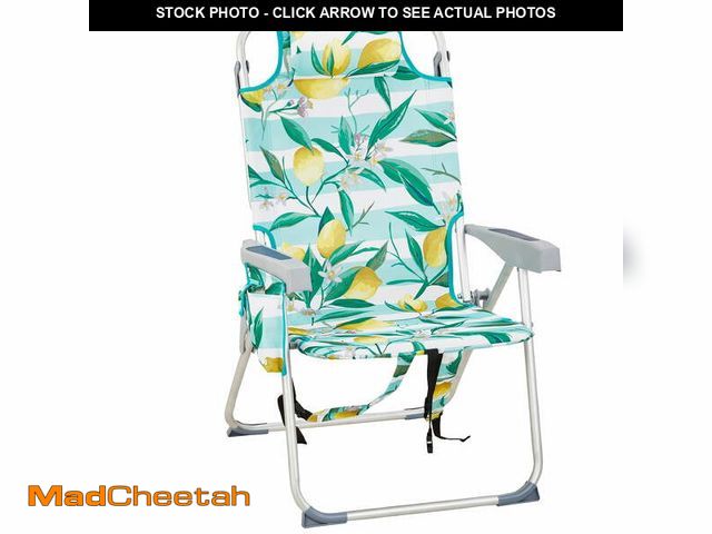 Lot 74-14086173 - Ktaxon Backpack Beach Chair, 5-Position Protable  Beach Chair, Light-Weight Foldable Camping Chair w...