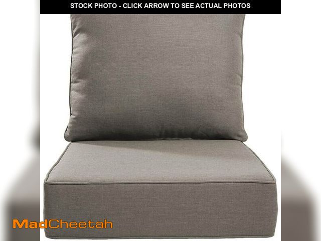 Lot 74-14254598 - Opohoro 24 in. x 24 in. x 6 in. 2-Piece Water Resistant Outdoor Lounge Chair Replacement Cushion Set...