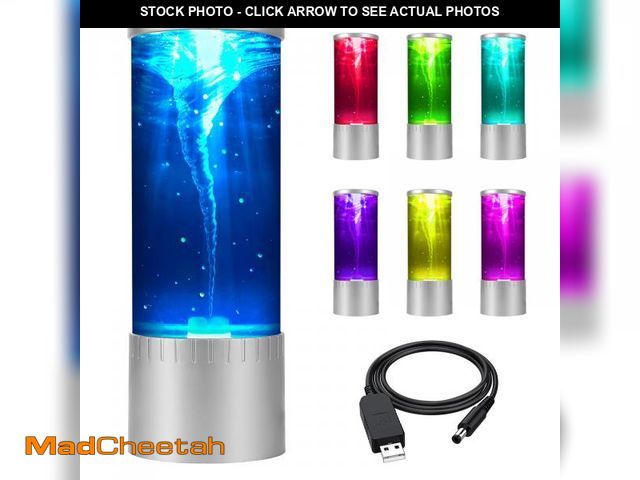 Lot 74-12314232 - Tornado Lamp &amp; Night Light - Mesmerizing Motion &amp; Soft Glow for Relaxation and Ambiance - US...