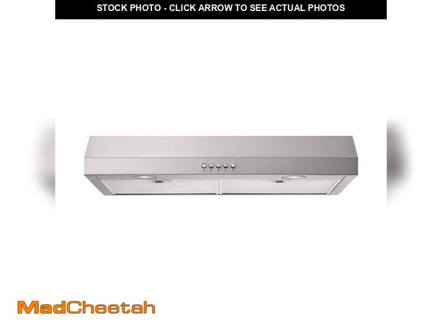 Lot 74-14560985 - Vissani Caprelo 30 in. 320 CFM Convertible Under Cabinet Range Hood in Stainless Steel with LED Ligh...