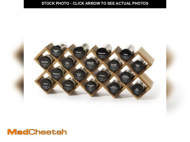 Lot 74-12367613 - Kamenstein 18 Jar Criss-Cross 2-in-1 Spice Organizer for Countertop or Wall with Spices Included, FR...