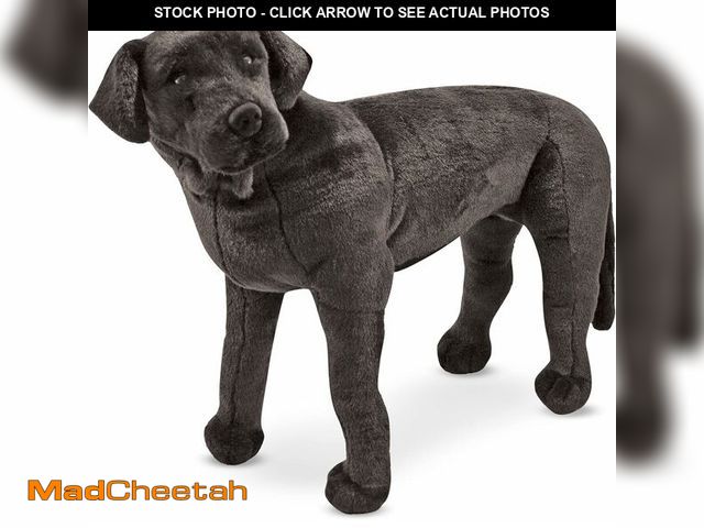 Lot 74-14581983 - Melissa &amp; Doug Giant Black Lab - Lifelike Stuffed Animal Dog (over 2 feet tall) - UNUSED
