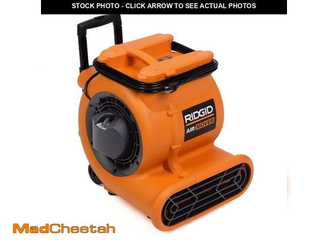 Lot 74-12559715 - 1625 CFM 3-Speed, Portable AM2560 Air Mover Blower Fan with Collapsible Handle, Rear Wheels, Water D...